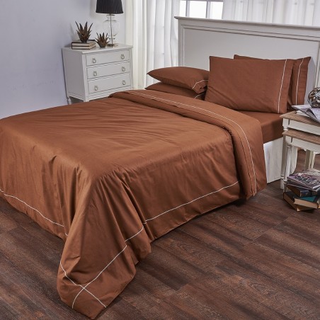 Σετ Σεντόνια Μονά 3 Τεμαχίων 19V69 Arcobaleno Bello Chocolate 175x270