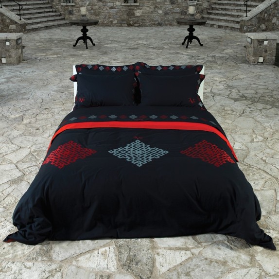 Σετ Παπλωματοθήκη King Size 3 Τεμαχίων 19V69 Imperia Red...