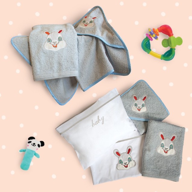 Βρεφική Κάπα Sbaby Bunny Silver 75x75