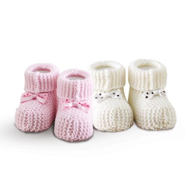 Σετ Βρεφικά Πλεχτά Παπουτσάκια Αγκαλιάς 2 Ζεύγη...