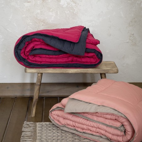 Πάπλωμα Υπέρδιπλο Nima Abalone Ruby Red / Black 220x240