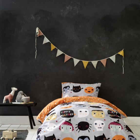 Σετ Παιδικά Σεντόνια Μονά 3 Τεμαχίων Nima Happy Halloween...