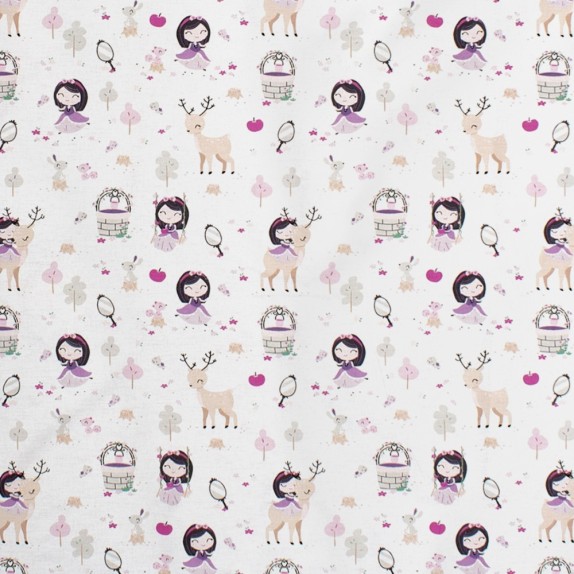 Πάνα Χασέ Dimcol Lily & Deer 179 White-Pink 80x80
