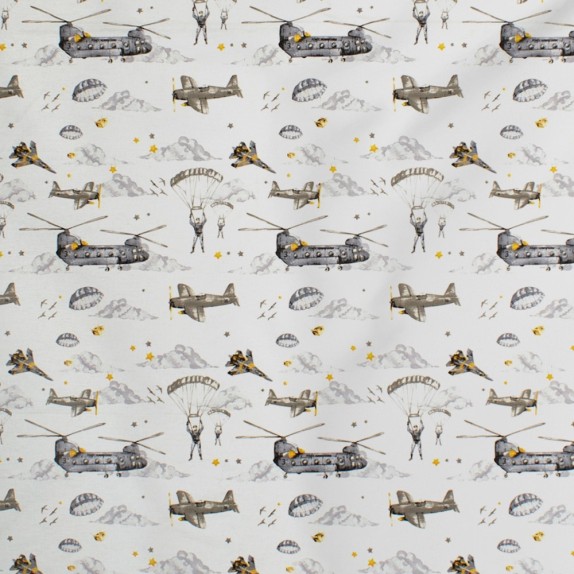 Σεντόνι Λίκνου Dimcol Airforce 195 White-Grey 80x110