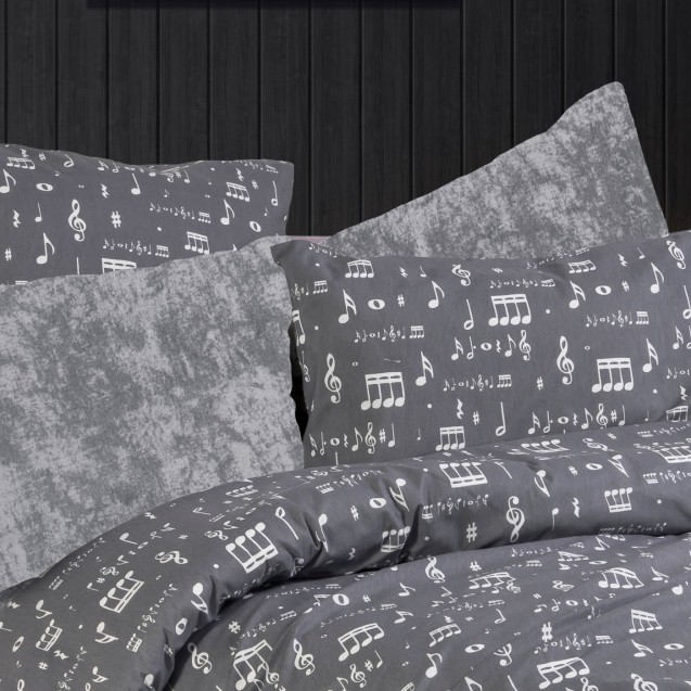 Μαξιλαροθήκη Dimcol Πεντάγραμμο 445 Γκρι 50x70