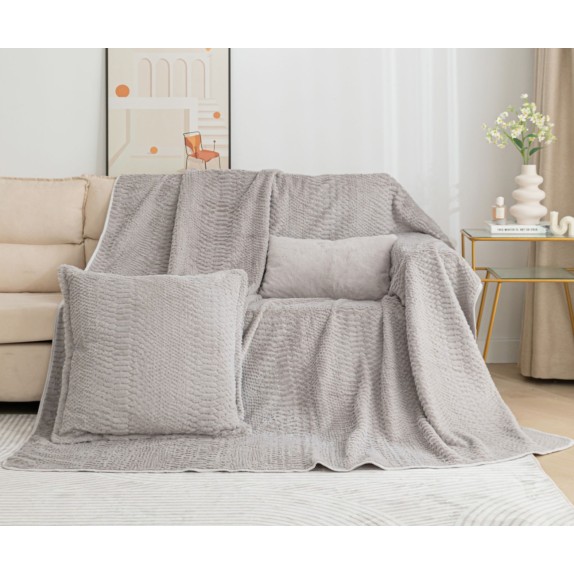 Ριχτάρι Διθέσιου Silk Fashion NX201 Light Grey 180x250