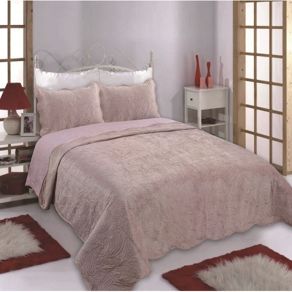 Σετ Κουβερλί King Size 3 Τεμαχίων Silk Fashion Supersoft...