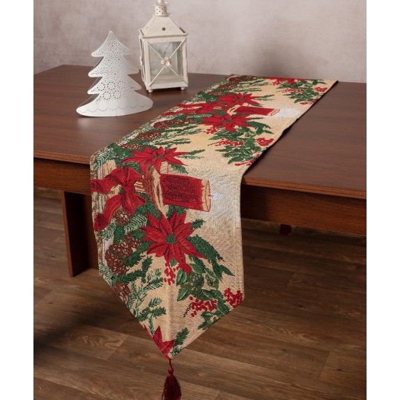  Χριστουγεννιάτικο Runner Silk Fashion W351-131 33x172