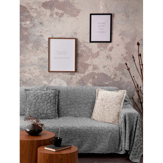 Μαξιλαροθήκη Διακόσμησης Madi Rubble Grey 45x45