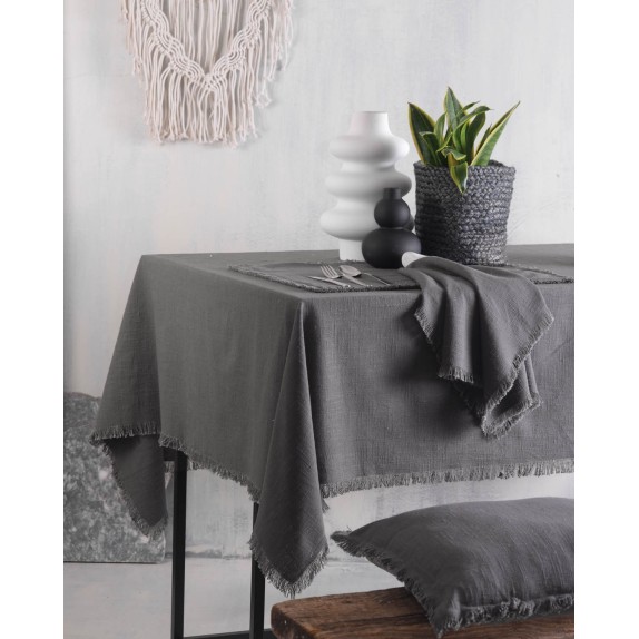 Τραπεζομάντηλο Rythmos Merit Γκρι 150x220