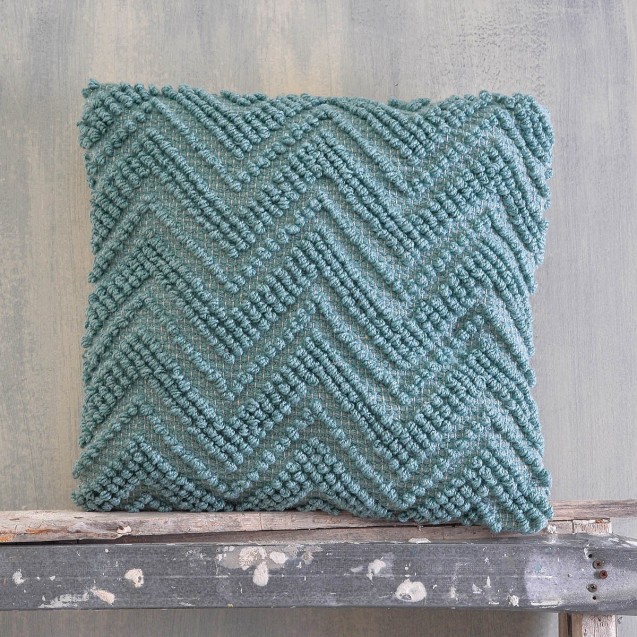 Μαξιλάρι Διακόσμησης Rythmos Raffia Πετρόλ 45x45