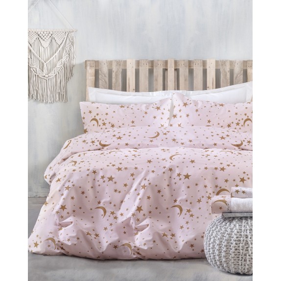 Σετ Μαξιλαροθήκες 2 Τεμαχίων Rythmos Moonlight Ροζ 50x70