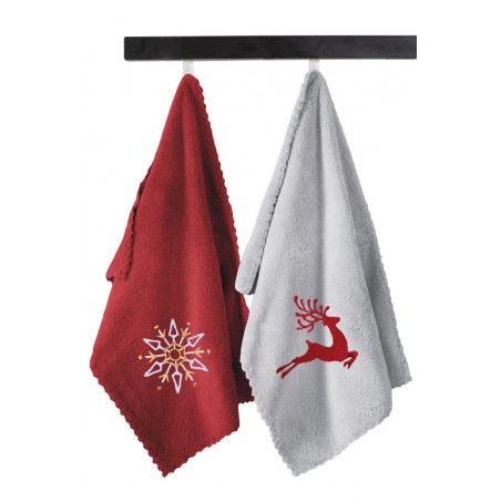 Σετ Πετσέτες 2 Τεμαχίων Saint Clair Christmas Towels Set 3 35x50