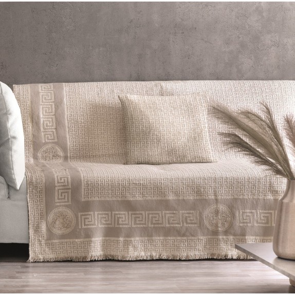 Ριχτάρι Διθέσιου Makis Tselios Meandros Beige 180x250