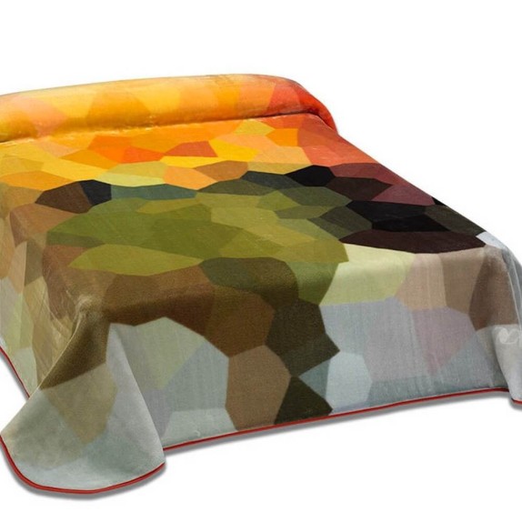 Κουβέρτα Βελουτέ Μονή Morven Harmony J34 Κίτρινο-Μέντα...