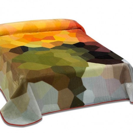 Κουβέρτα Βελουτέ Μονή Morven Harmony J34 Κίτρινο-Μέντα 170x240