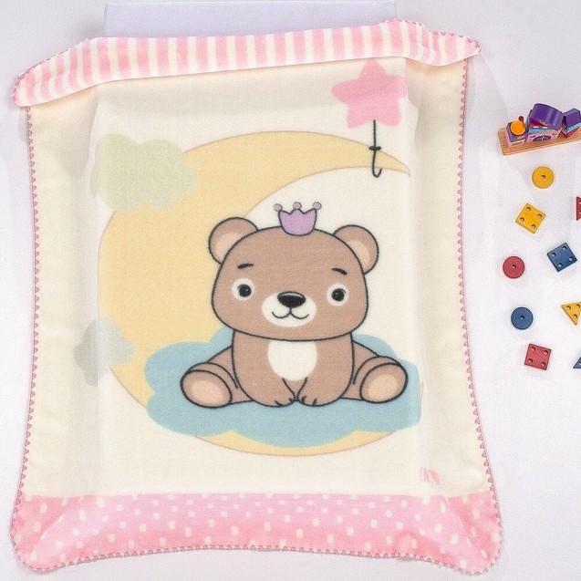 Κουβέρτα Βελουτέ Κούνιας Morven Piccola L46 Ροζ...