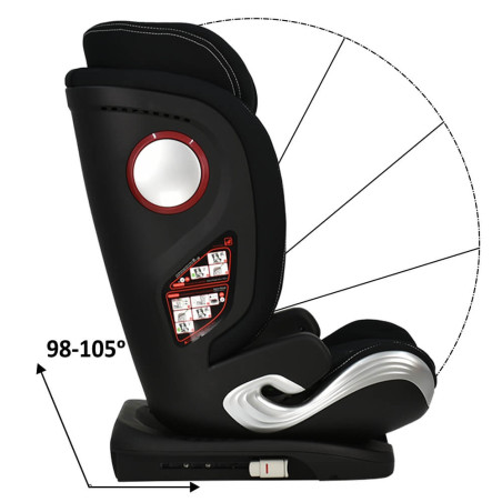 Κάθισμα Αυτοκινήτου Bebe Stars Leon Plus Isofix I-Size Black 944-188