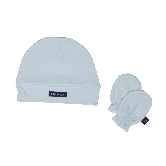 Σετ Σκουφάκι & Ζεύγος Γαντάκια Nautica des. 18 Σιέλ