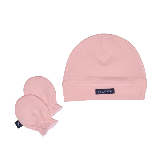 Σετ Σκουφάκι & Ζεύγος Γαντάκια Nautica des. 14 Σομόν