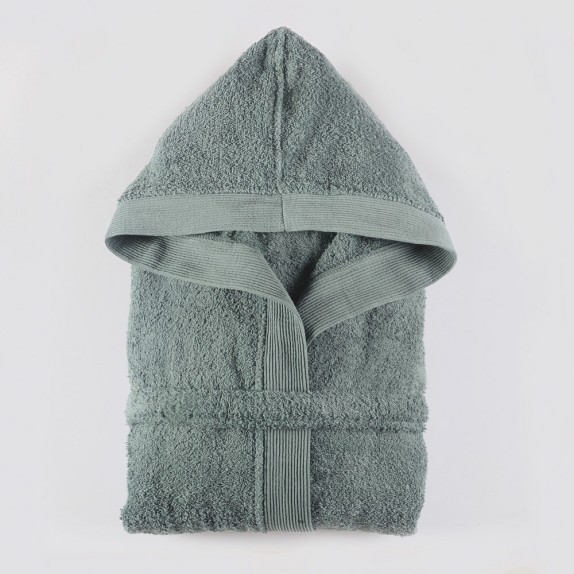 Μπουρνούζι με Κουκούλα Rythmos Amadeus Γκριζοπράσινο