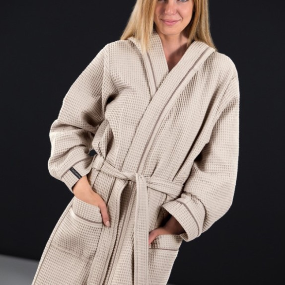 Μπουρνούζι Πικέ Guy Laroche Basic Beige