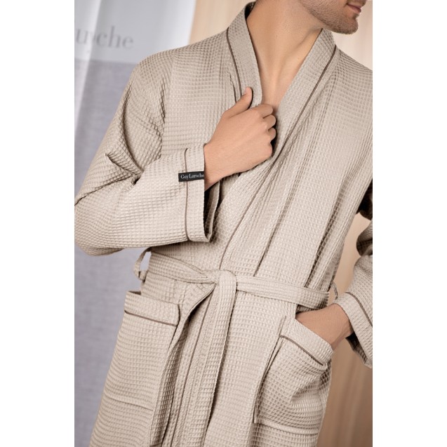 Μπουρνούζι Πικέ Guy Laroche Basic Beige