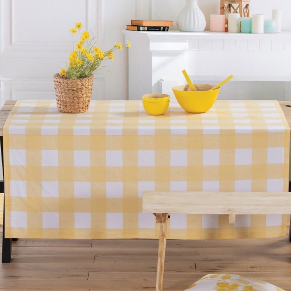 Τραπεζομάντηλο Αλέκιαστο Nef-Nef Henry Yellow 140x140