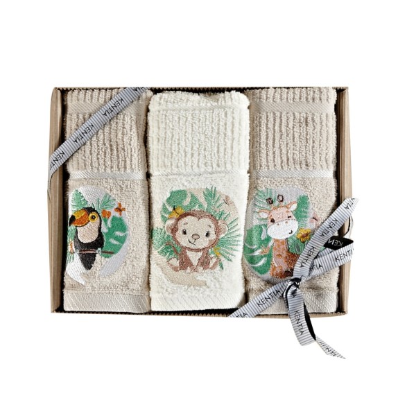 Σετ Βρεφικές Πετσέτες 3 Τεμαχίων Kentia Arlekin 233 40x70