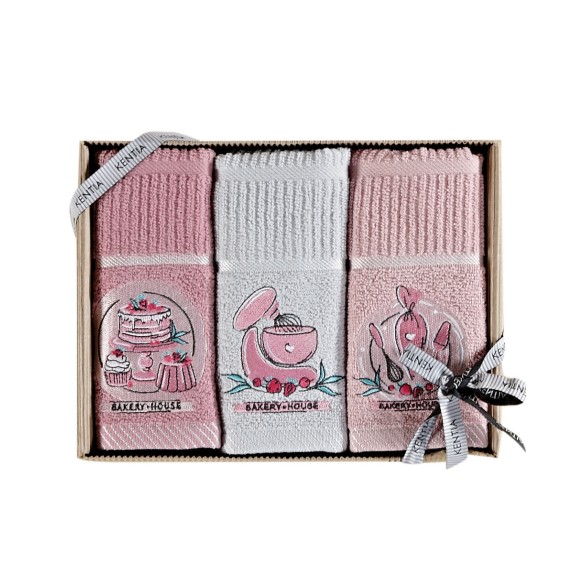 Σετ Πετσέτες Κουζίνας 3 Τεμαχίων Kentia Regalo 233 40x70