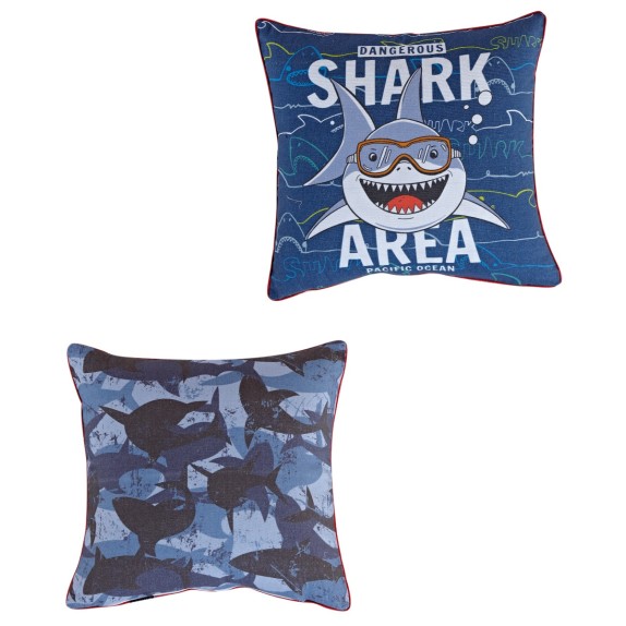 Παιδική Μαξιλαροθήκη Διακόσμησης Kentia Sharky 40x40