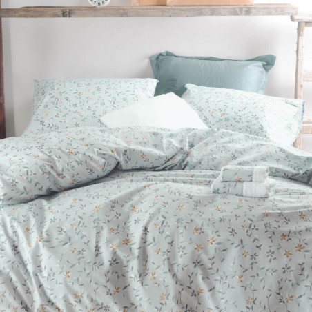 Σετ Σεντόνια King Size 4 Τεμαχίων Rythmos Carlin Μπλε 270x290