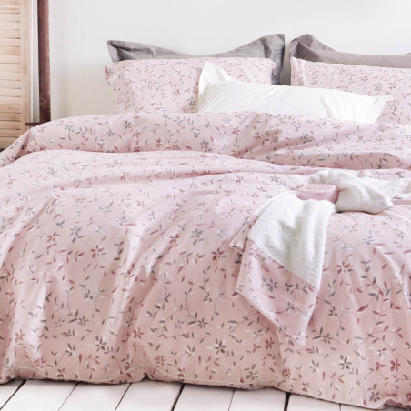 Σετ Παπλωματοθήκη Μονή 2 Τεμαχίων Rythmos Carlin Ροζ 160x250