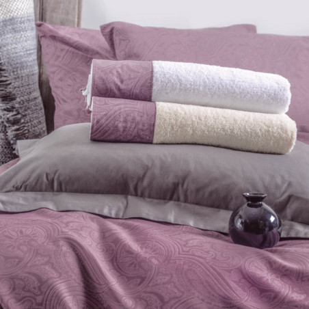 Σετ Σεντόνια Μονά με Λάστιχο 3 Τεμαχίων Rythmos Charisma Μοβ 105x205+25