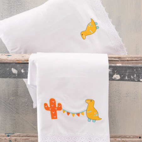 Σετ Σεντόνια Κούνιας 3 Τεμαχίων Rythmos Diego Κίτρινο 100x160