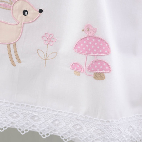 Σετ Σεντόνια Κούνιας 3 Τεμαχίων Rythmos Floppy Ροζ 100x160