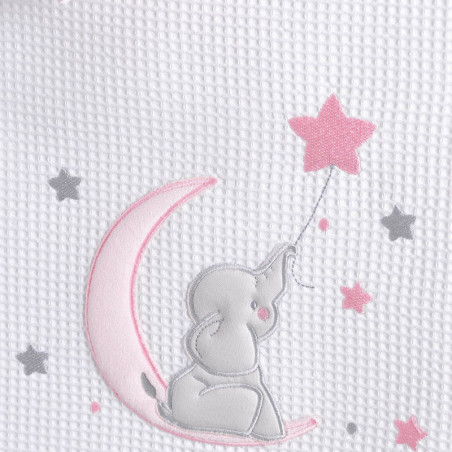 Κουβέρτα Πικέ Κούνιας Rythmos Fuzzy Ροζ 120x150