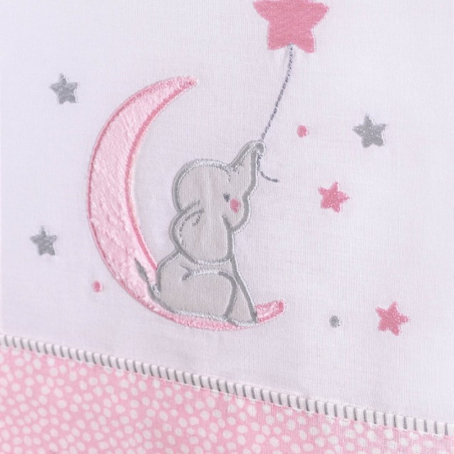 Κουβέρτα Πικέ Κούνιας Rythmos Fuzzy Ροζ 120x150