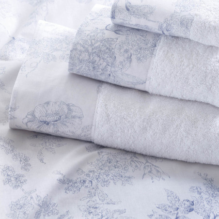 Σετ Σεντόνια Μονά 3 Τεμαχίων Rythmos Lucette Μπλε 160x260