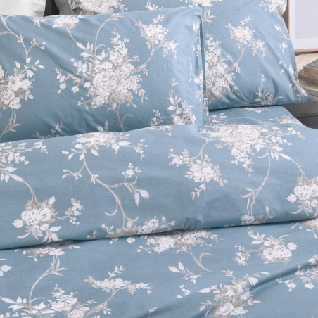 Σετ Σεντόνια Μονά 3 Τεμαχίων Rythmos Mathilde Μπλε 160x260