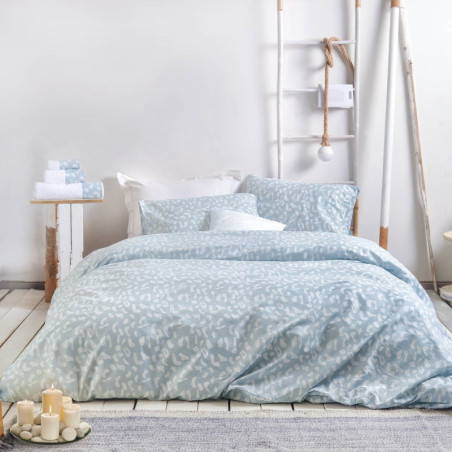 Σετ Σεντόνια King Size 4 Τεμαχίων Rythmos Oliver Μπλε 270x290