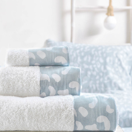 Σετ Σεντόνια Υπέρδιπλα με Λάστιχο 4 Τεμαχίων Rythmos Oliver Μπλε 165x205+29