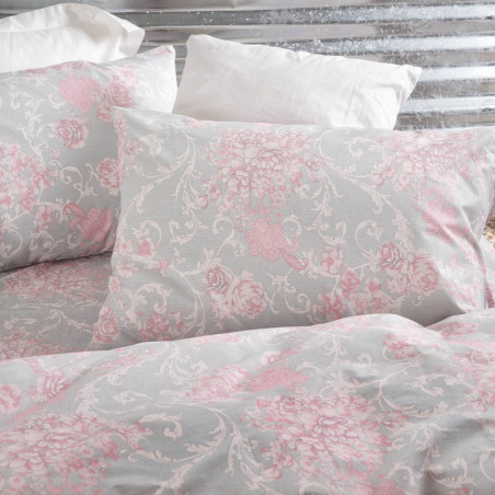 Σετ Σεντόνια Μονά με Λάστιχο 3 Τεμαχίων Rythmos Quin Γκρι 105x205+25