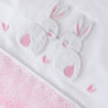 Σετ Σεντόνια Κούνιας 3 Τεμαχίων Rythmos Rabbitty Ροζ 100x160
