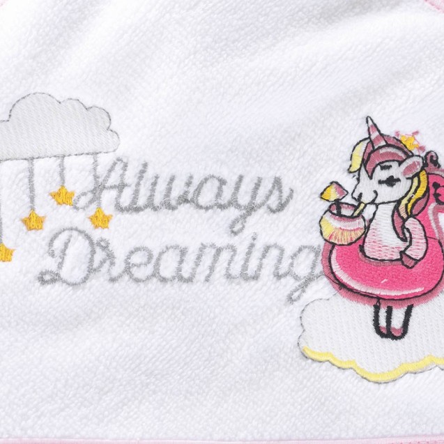 Σετ Βρεφική Κάπα και Γάντι Rythmos Pink Unicorn