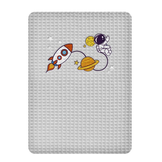 Κουβέρτα Πικέ Αγκαλιάς Adam Home Space Grey 80x110