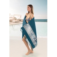 Πετσέτα Θαλάσσης Παρεό Guy Laroche Pestemal 12 Marine 90x170