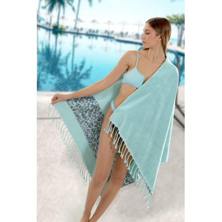 Πετσέτα Θαλάσσης Παρεό Guy Laroche Pestemal 18 Aqua 90x170