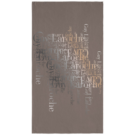 Πετσέτα Θαλάσσης Βελουτέ Guy Laroche Velour Printed 2103 Taupe 100x175