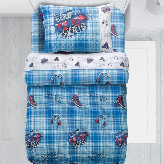 Σετ Παιδικά Σεντόνια Μονά με Λάστιχο 3 Τεμαχίων Makis...